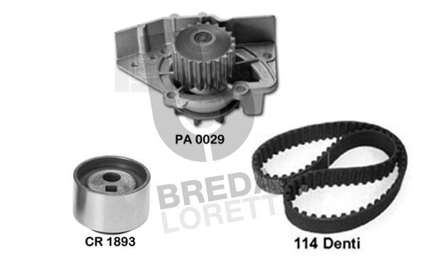 BREDA LORETT Vesipumppu + jakohihnasarja KPA0122A